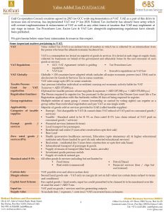 UAE VAT Updates